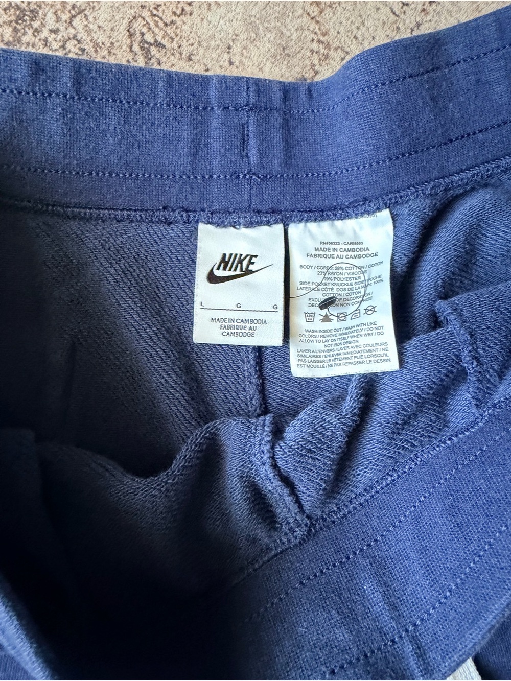 NWOT Nike Men’s Navy Athletic Logo Drawstring Shorts - Picture 4 of 5
